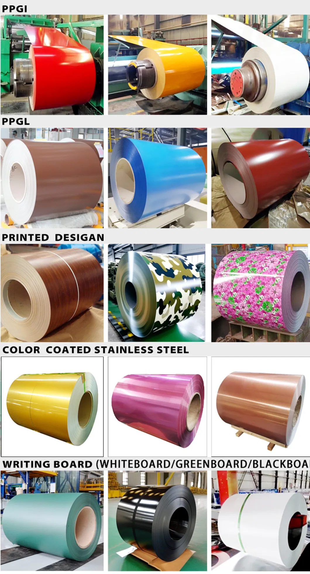 Prepainted Prime Hot/Cold Rolled Color/Colour Stainless Steel Iron Coil Pre Color Coated Galvanized Metal 3D PPGI PPGL Price Roofing Coil/Roll/Sheet with Bis